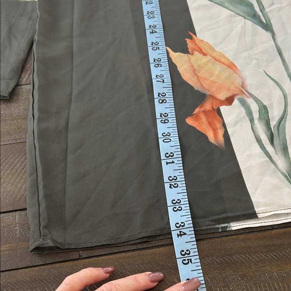 Commense Long Sleeve Dress with Orange Floral Print - Picture 8 of 9